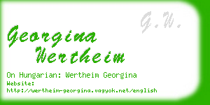 georgina wertheim business card